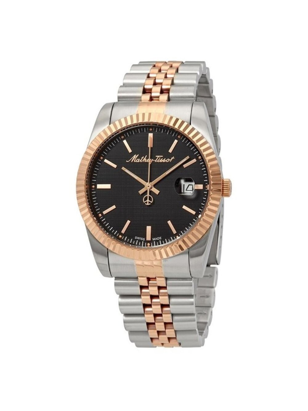 NWT Mathey-Tissot Mathey III Quartz Black Dial Men's Watch
